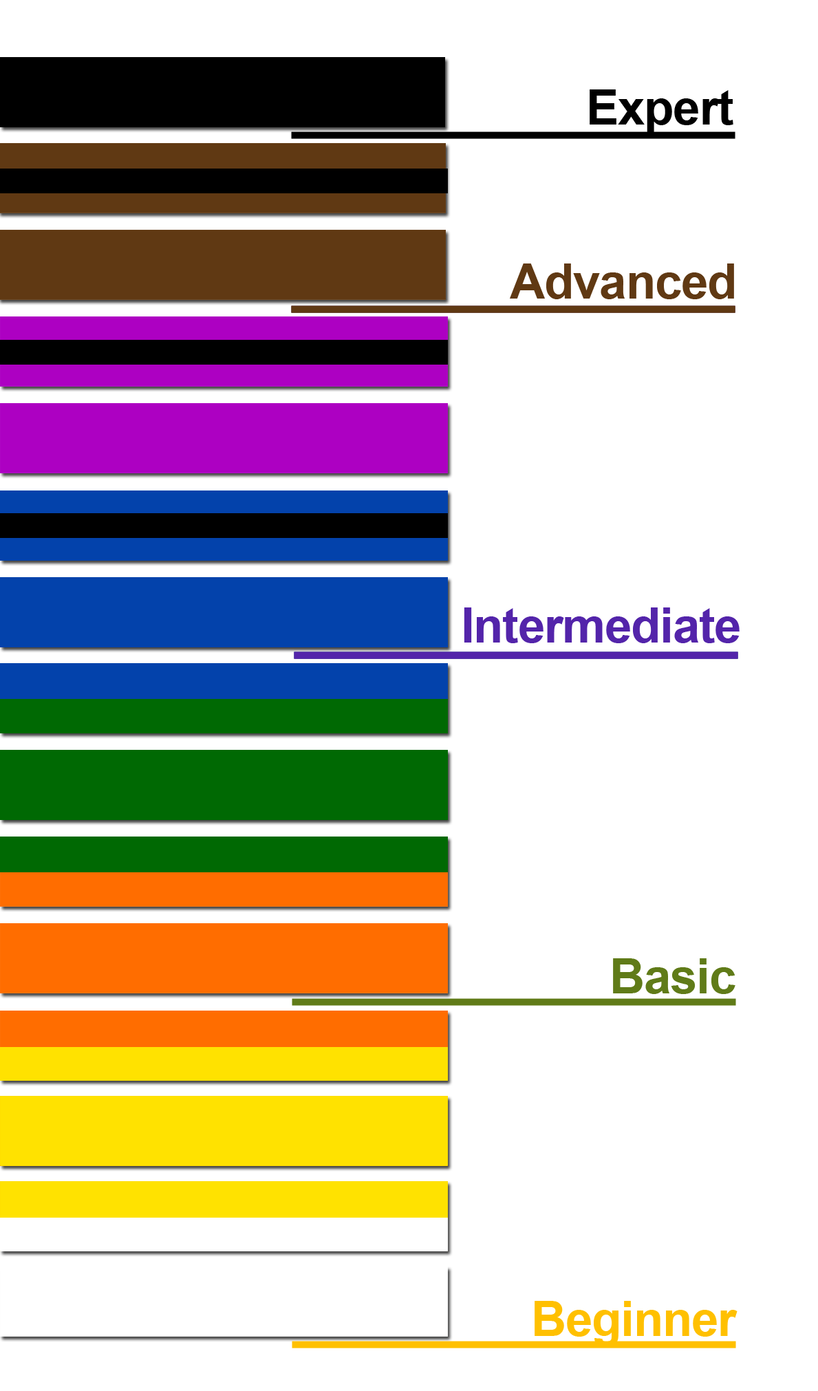 stages of belts in karate